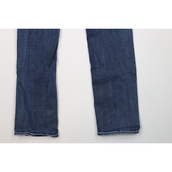 Buckle BKE Mens 28x34 Faded Thick Stitch Stretch Jake Bootcut Denim Jeans Blue - Picture 13 of 14